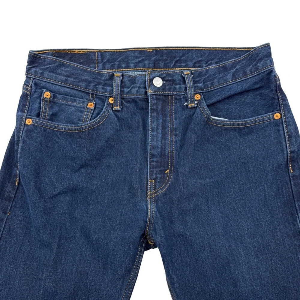 Levi 505 Regular Fit Jeans Men 32x30 Dark Wash Straight Leg Denim Casual Work